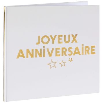 Gästebuch Happy Birthday Star- Gold