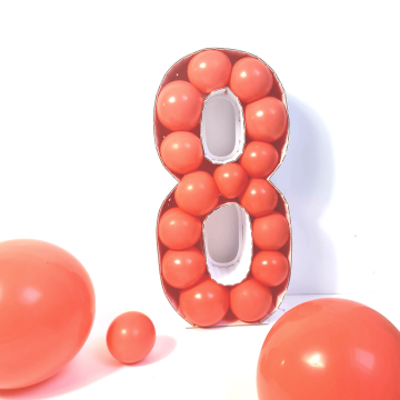Zahl-Struktur für Luftballons 50 cm - 8