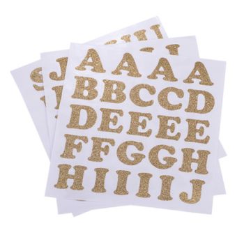 Autocollants alphabet Or 3cm (71pcs)