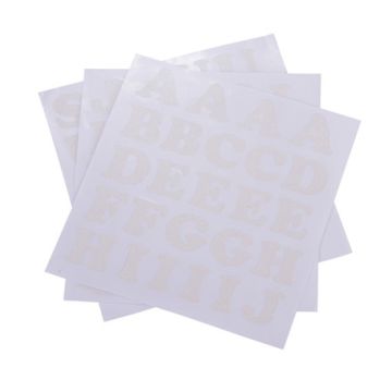 Alphabet-Aufkleber Weiß 3cm (71Stk)
