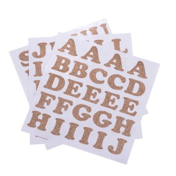 Alphabet stickers Copper 3cm (71pcs)