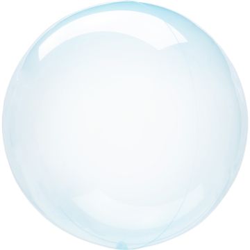 Ballon Crystal Rond - Transparent Bleu
