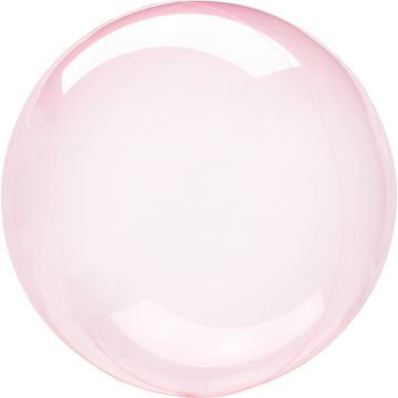 Ballon Crystal Rond - Transparent Rose