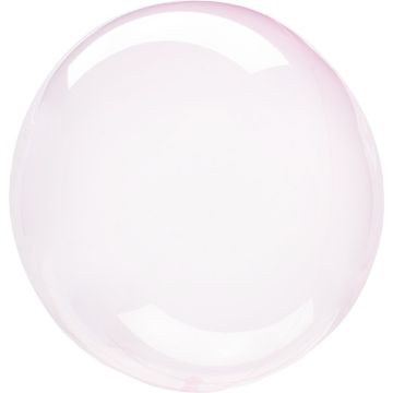 Crystal Ballon Rund - Transparent Hellrosa
