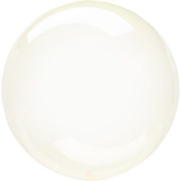 Ballon Crystal Rond - Transparent Jaune