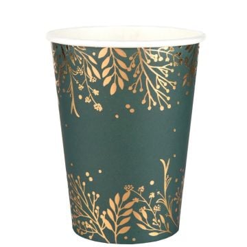 Becher - Winterblätter Grün (10St.)