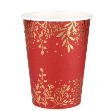 Becher - Winterblätter Rot (10St.)