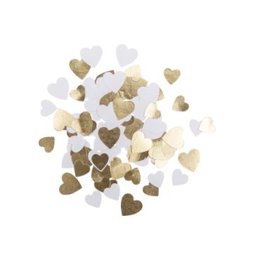 Confetti heart - White & Gold