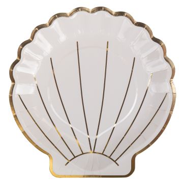 Shell Plates White (8pcs)
