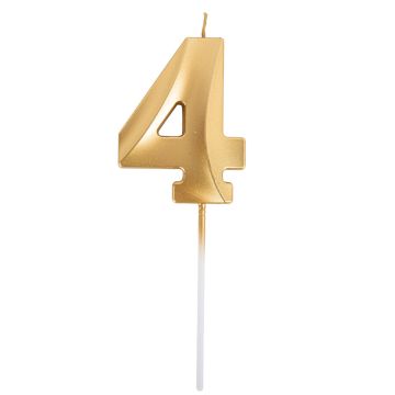 Candle Number - Gold - 4 (7cm)