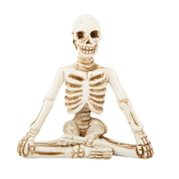 Squelette assis en tailleur - blanc