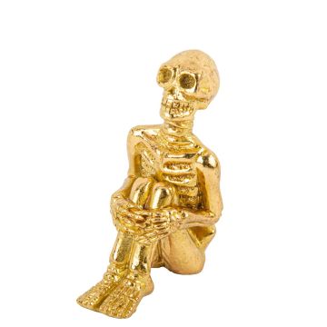 Squelette genoux pliés - or