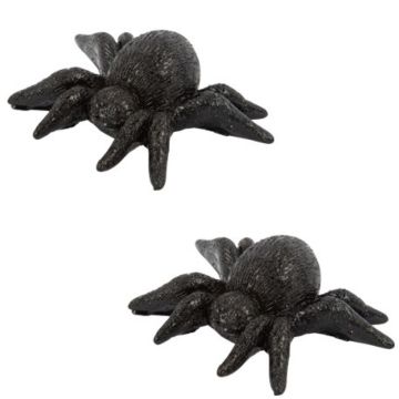 Spider resin black 2.2 x 6.8cm (2pcs)