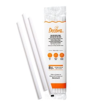 Piliers pour gâteau - 30cm x 8mm (8pcs)