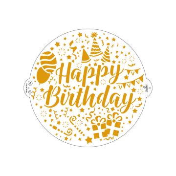Schablone - Happy Birthday (25cm)