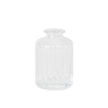 Vase Mathilde Verre Transparent Rainuré