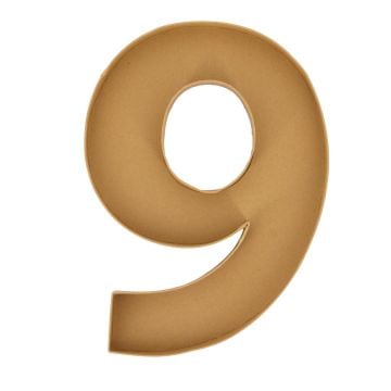 Plateau en carton - Chiffre "9" 40cm