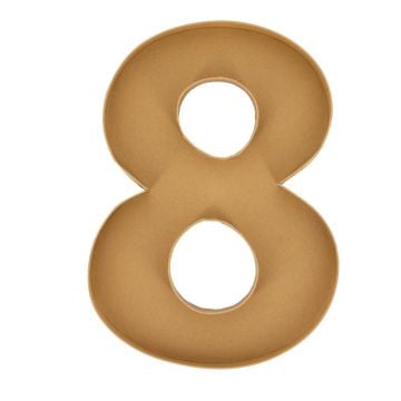 Plateau en carton - Chiffre "8" 40cm