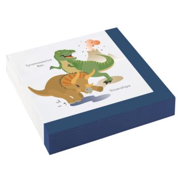 Serviettes - Dinosaures et volcan (20pcs)