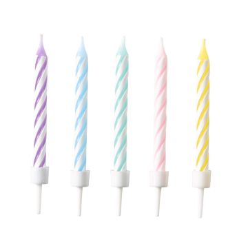Multicolored Pastel Candles (10pcs)