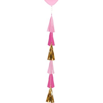 Pink balloon tassels 