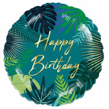 Alu balloon - Happy Birthday Tropical