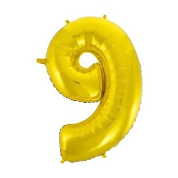 Balloon Chiffre Alu 40cm Gold - 9