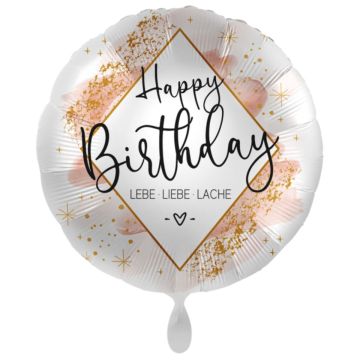 Alu balloon - Happy Birthday - Lebe-liebe-lache