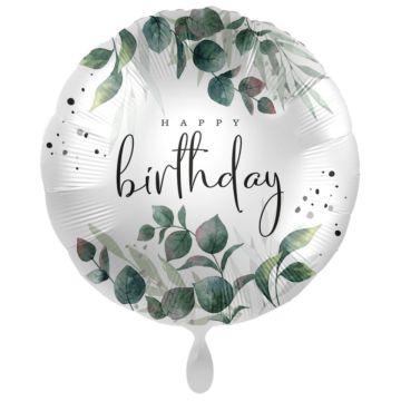Alu-Ballon - Botanischer Happy Birthday