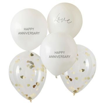 Happy Anniversary Ballons (5St.)
