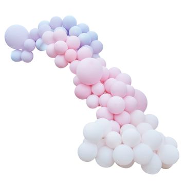 Pastel Pink and Lavender Balloon Arch (200pcs)