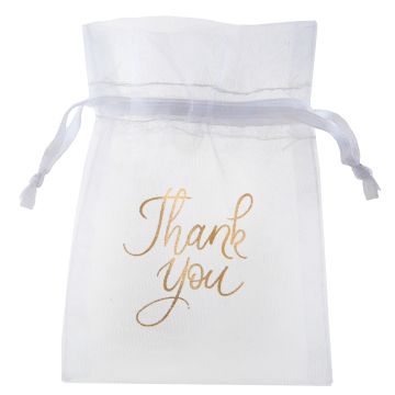 Pochettes blanches "Thank You" (6 pièces)