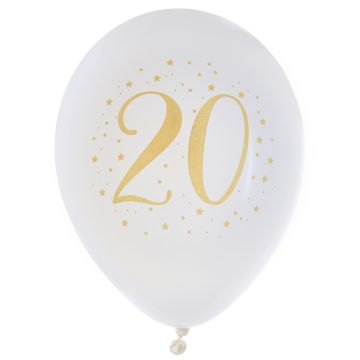 White Balloons - 20 (8pcs)