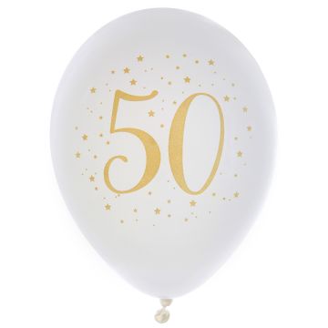 Luftballons "50" Gold (8 stk)