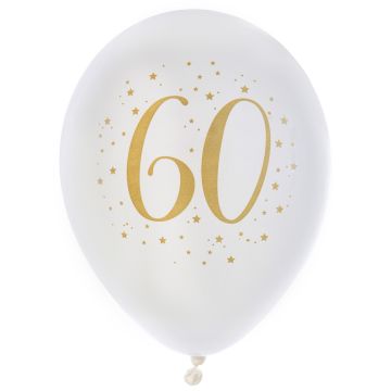 Luftballons "60" Gold (8 stk)