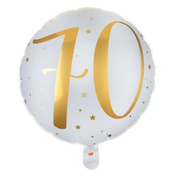 Balloon 70 Years White - 35cm