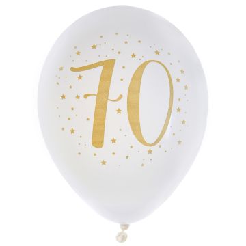 Luftballons "70" Gold (8 stk)