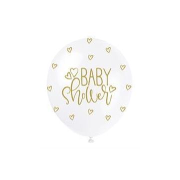 Ballons Baby Shower Or (5 pcs)