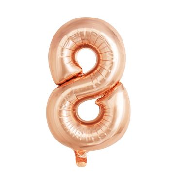 Balloon Number 8 Alu Copper 40cm