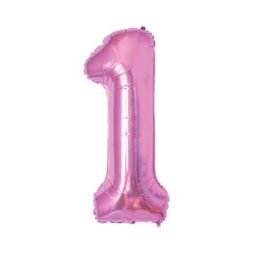 Balloon Chiffre Alu 80cm Pink - 1