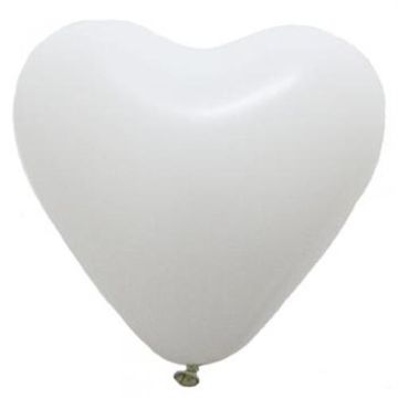 Herzballons Weiss (25 Stück)