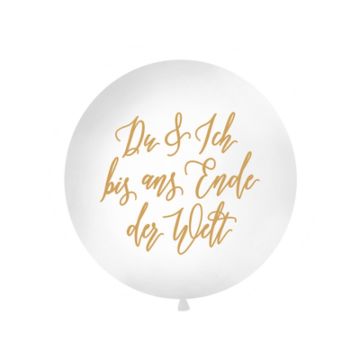 Ballon Géant  "Du & Ich bis ans Ende der Welt" (1m)