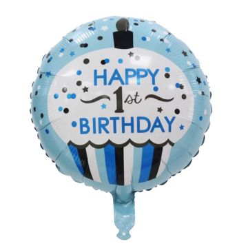 Blaue Luftballon Happy 1st Birthday
