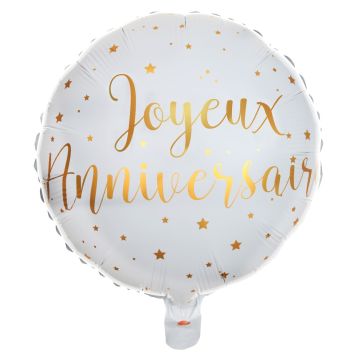 Geburtstagsballon "Joyeux Anniversaire" - 45cm