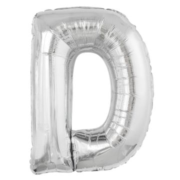 Folienballon Buchstaben D Silber 40cm