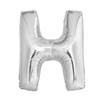 Folienballon Buchstaben H Silber 40cm