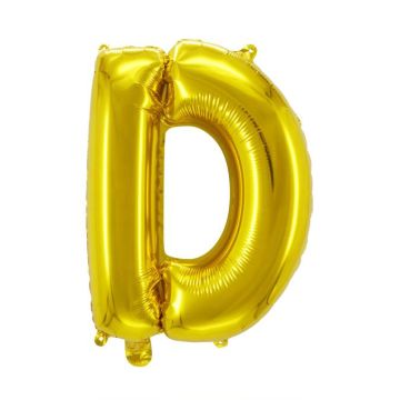 Folienballon Buchstaben D Gold 40cm