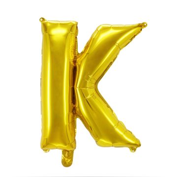 Folienballon Buchstaben K Gold 40cm