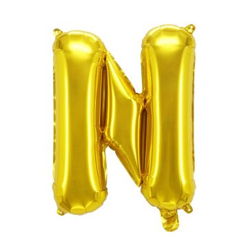 Folienballon Buchstaben N Gold 80cm