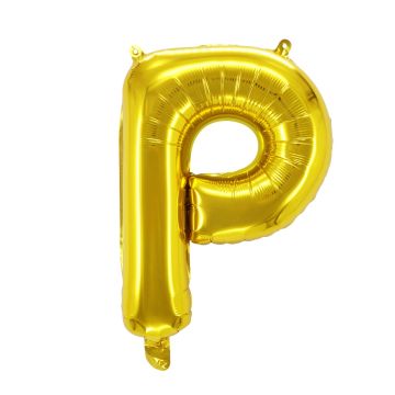 Folienballon Buchstaben P Gold 75cm